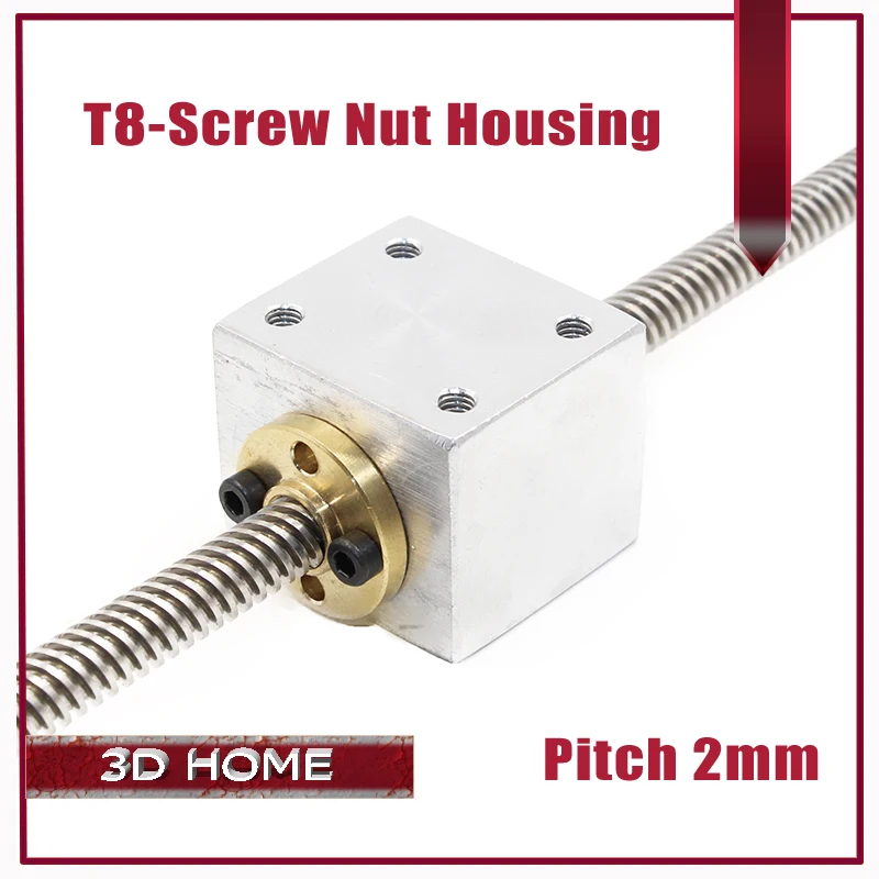 

4Pcs T8 Trapezoidal Lead Screw Nut Housing Bracket For 3D Printer Parts Reprap CNC (not include screw)