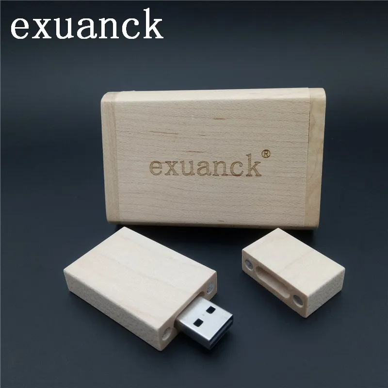 exuanck Custom Personalised Natural Brick Wood USB Flash Memory Pendrive Boys/Girls Gift (20pcs free logo) | Компьютеры и офис