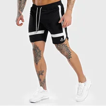 Новые летние Для Мужчин's Спортивные шорты модные Фитнес тренировочные шорты Фитнес Бодибилдинг Повседневное дышащие шорты быстросохнущие