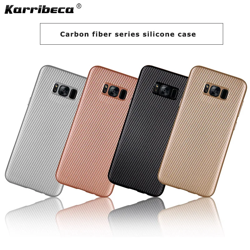 carbon fiber silicone case samsung s8,s8 plus (1)