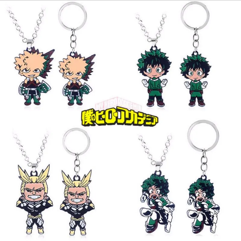

Rongji jewelry My hero academy Figure Keychain Pendant charm keyrings fashion men women jewelry car key Accessories