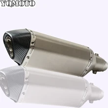 Motorcycle Full System Exhaust Mid Link Pipe Motorbike Laser Marking For Kawasaki Z 800 Z800 2013-2016 Carbon Fiber Muffler tkosm rsv4 motorcycle exhaust full system mid link pipe motorbike carbon fiber muffler sticker slip on for aprilia rsv4 2012 15