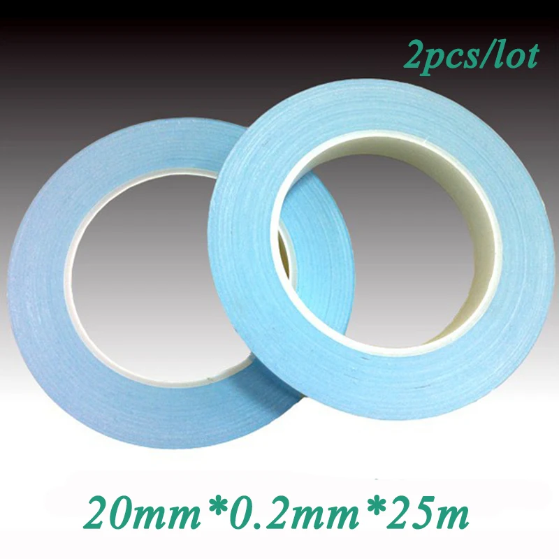 2pcs/lot Chip PCB LED Heatsink thermal tape Double Sided Thermal Conductive Adhesive Transfer Tape 20mmx25mx0.2mm | Обустройство дома
