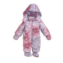 Зимние детские Snowsuit детские Пиджаки пальто зимние одежды Одежда Розовый бежевый зеленый зимняя одежда новорожденного особенности