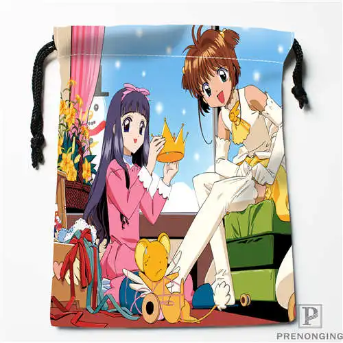 Пользовательские печати карты-Captor-сумки для покупок на шнурках дорожный мешочек для хранения плавать Пешие прогулки игрушка сумка унисекс мульти Size18-12-31-58