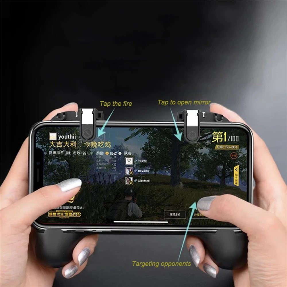  Bluetooth Wireless Gamepad L1R1 Shooter Game Controller for PUBG Mobile Game Remote Controller Joys