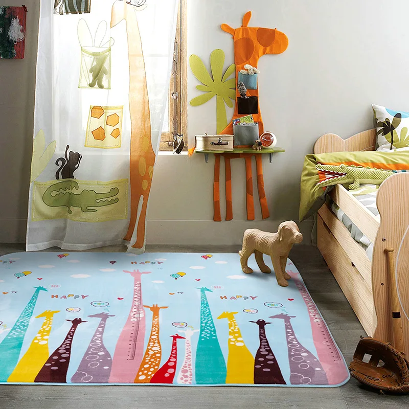 Cute Deer rug for kids Giraffe Baby Crawling Mat Gym Play Mat Carpet