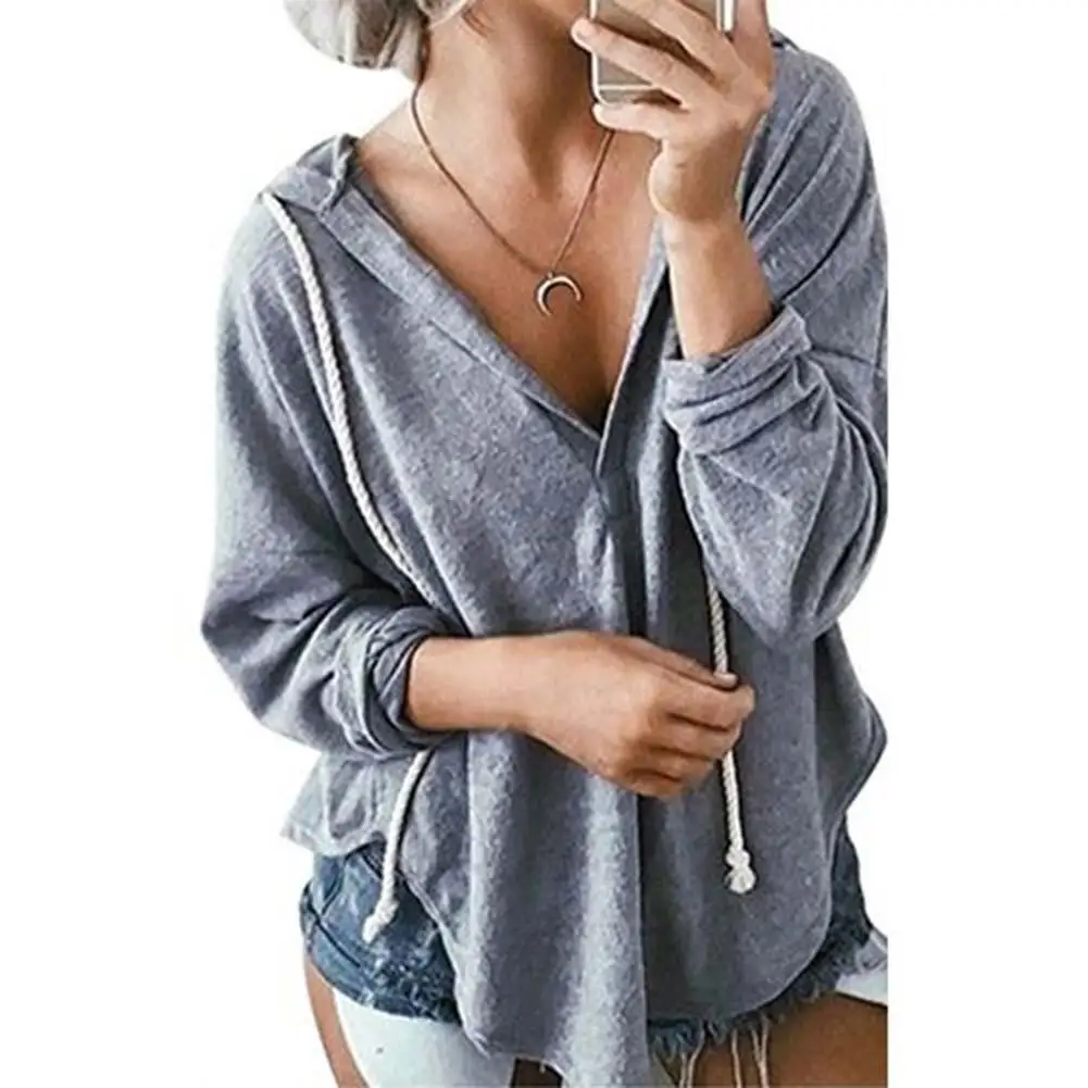 v neck hoodie women's