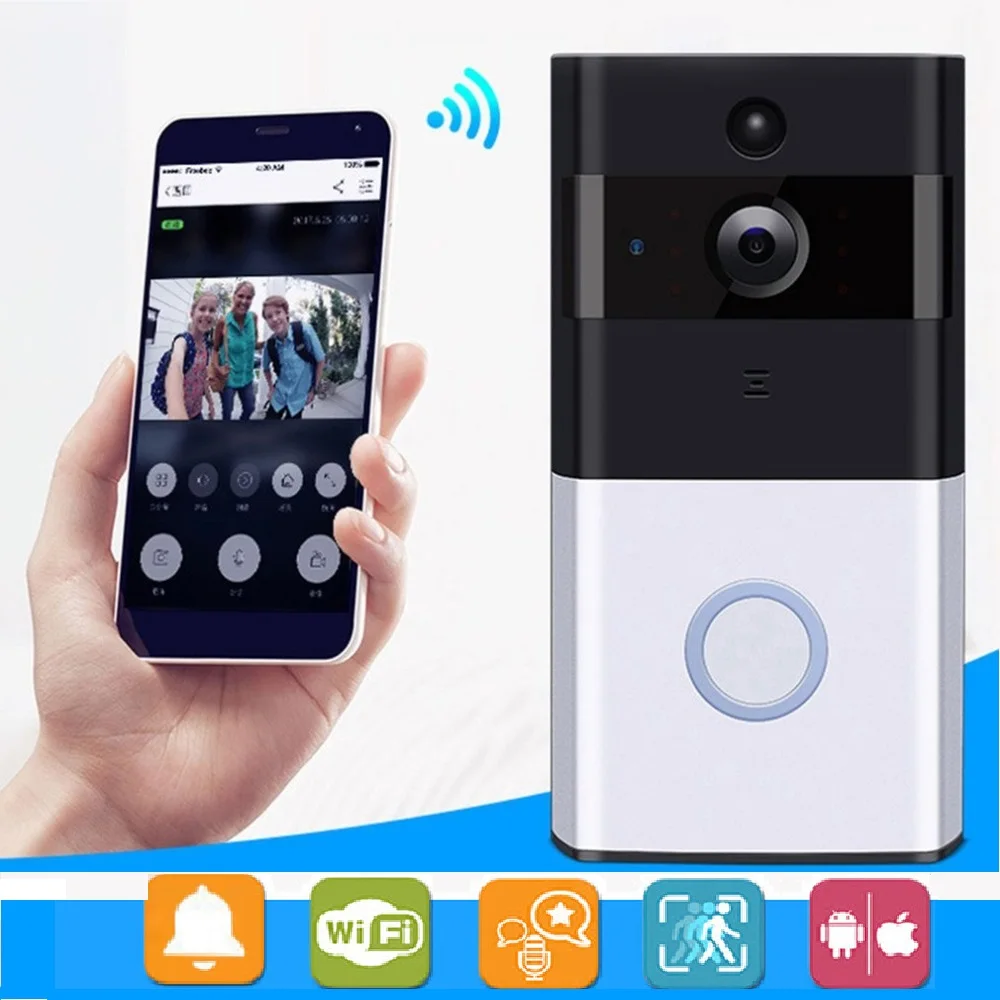 

M1 Door Bell Camera Wireless Call Doorbell Home 720P Video Phone WIFI IP Door bell Night Vision IR Alarm Security Doorphone