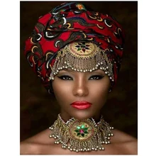 Фото на заказ Сделай Сам алмазная живопись Африканская женщина Алмазная вышивка 5D мозаика картины из стразов Свадебные decorationZP-2359