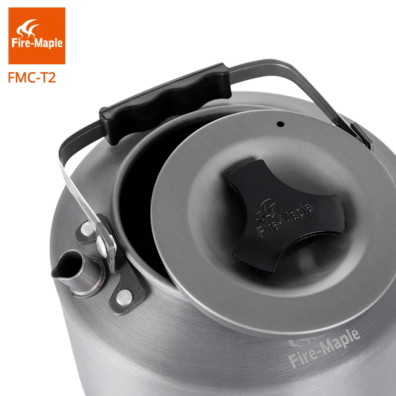Fuego Arce Acampar Al Aire Libre ultraligero Senderismo de Picnic Portátil Tetera hervidor de agua Cafetera Tetera 1.4L con Mango A Prueba de Calor Del Té FMC-T2