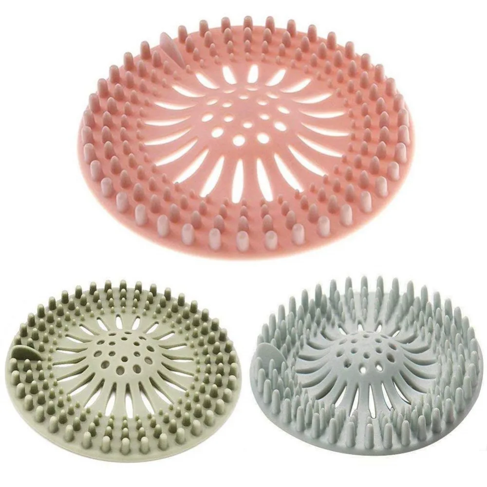 

2PC Sink Drain Strainer Hair Catchers Rubber Shower Bathtub Floor Filter Water Stopper Silicone Bathroom Kitchen Deodorant Plug