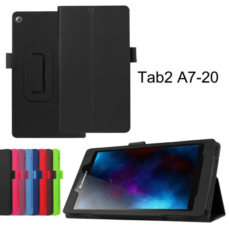 2 папка роскошный держатель книжка кожаный защитный чехол для Lenovo Tab Tab2 A7 20 20F 7