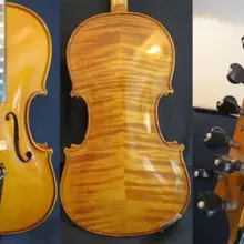 Ручная работа пламя 5*10 струн резьба свиток скрипка 4/4 богатый сладкий звук