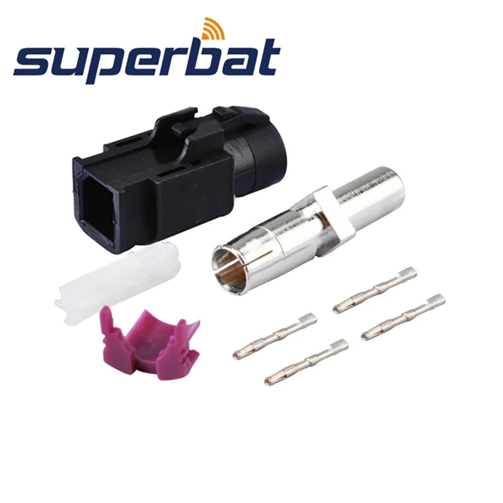 Superbat Car HSD кабель Fakra черный/9001 обжимной разъем прямой ВЧ коаксиальный для Dacar 535 4