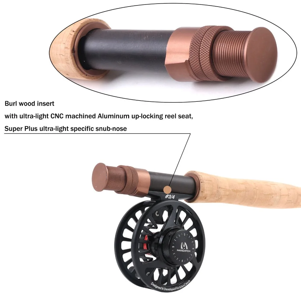 Vara de Pesca com Seção de Extensão Extra com Cordura Maxcatch Nymph Fly Tubo 9'-10666 96 6 -110 0 4-6 Sec 4in1 - 2in1 30 pesca com seção de extensão extra com