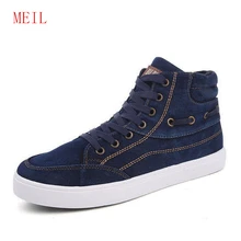 New Spring/Summer Men Casual Shoes Breathable Black High-top Sneakers Lace-up Canvas Shoes 2019 Fashion Blue Men Shoes Flats 2018 new fashion all black red male casual flats sneakers shoes men lace up walking shoes canvas high top shoes nn 35