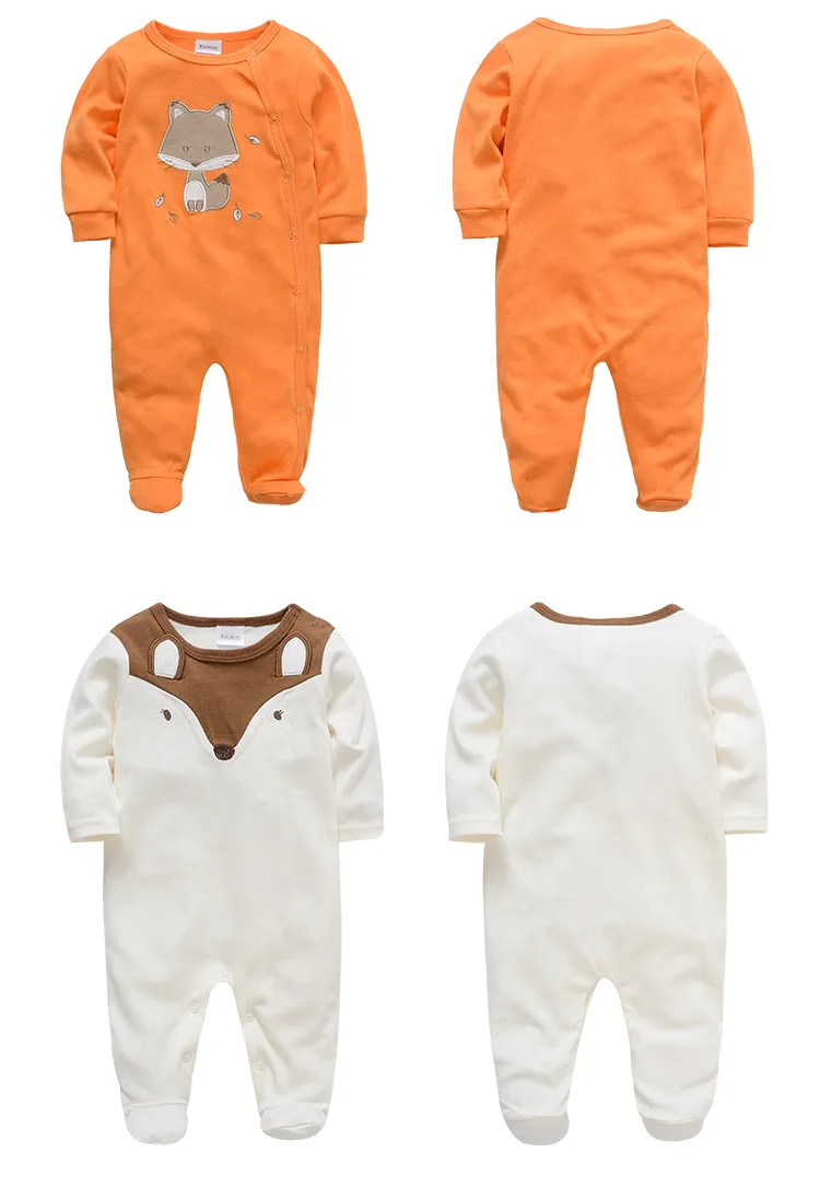 Cotton Baby Bodysuit Footies Baby Girls Boys Clothes Undershirt Long Sleeve Jumpsuit Socks Cartoon Newborn Spring Kid Clothes (11)