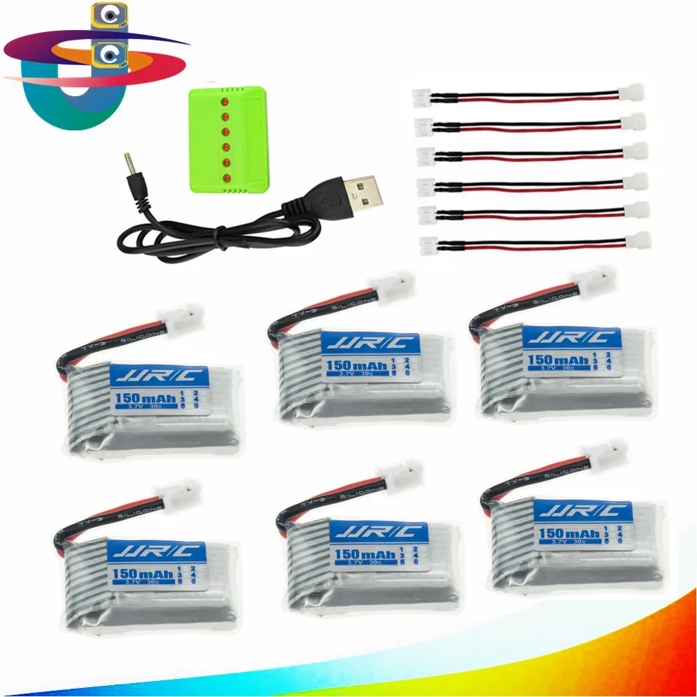 4/5/6 шт 3 7 v 150mAh 30C lipo батарея с X4/X5/X6 зарядное устройство для E010 E011 E012 E013 Furibee F36 H36