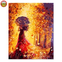 Абстрактные фоновые огни Сияющие дамы зонтик Цифровая живопись благородный декоративный пейзаж спальня отель караоке