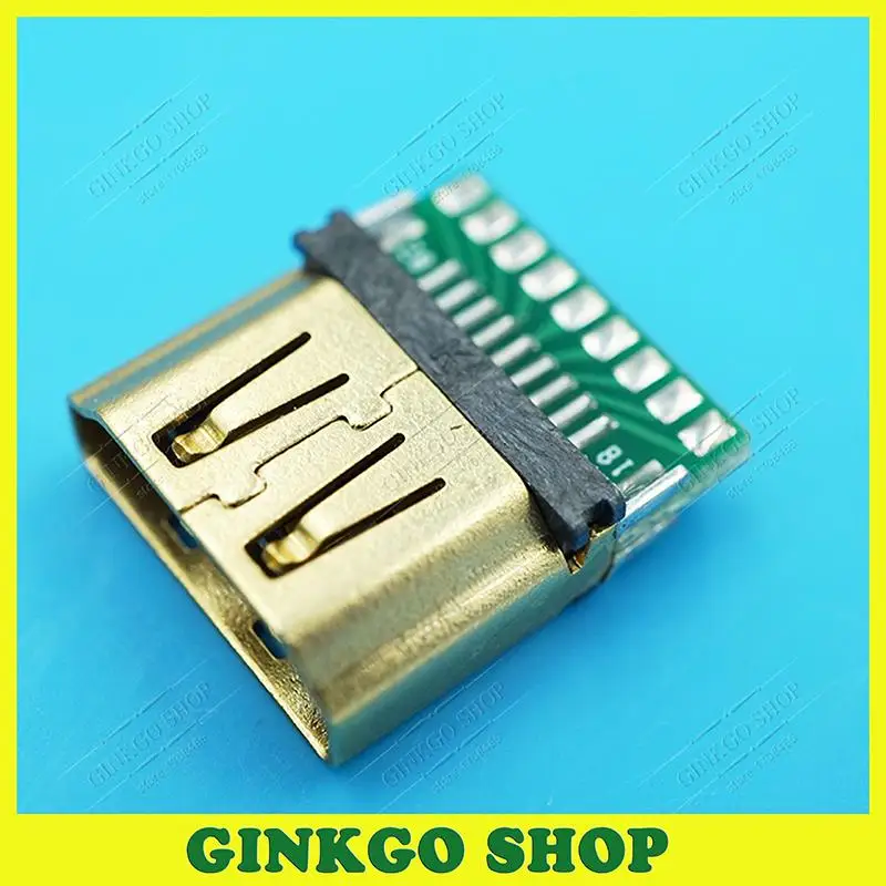 10 шт./лот HDMI разъем 19pin типа A с печатной платой HD Data интерфейс USB Бесплатная