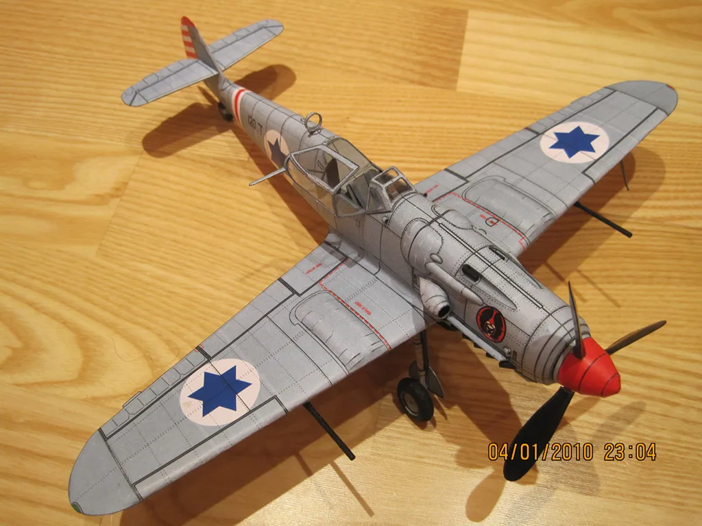 

DIY Paper Model 1:32 Scale Avia S-199 Israel Air Force Fighter 3D DIY Papercraft Toy