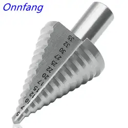 Onnfang HSS ступенчатый сверлильный инструмент 13 шагов 5-35 мм несколько отверстий металлы Platic Дерево Конус сверла 1 шт