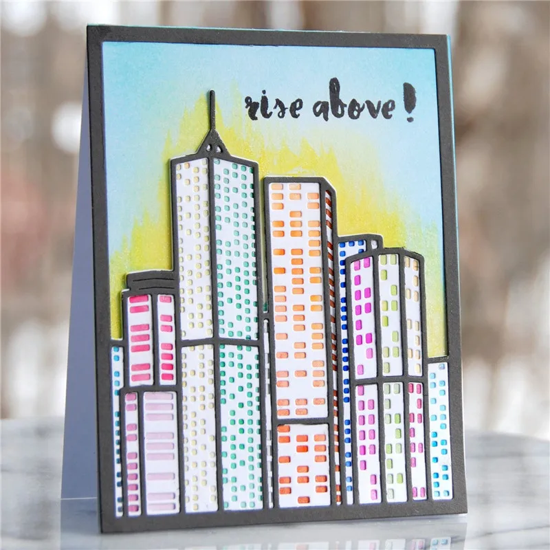 

DiyArts 1 Pcs/lot Metal Cutting Dies Scrapbooking for Card Making DIY Embossing Cuts New Craft Die Building Architecture