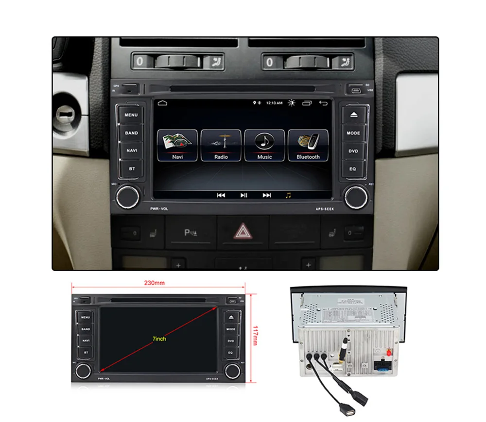 Flash Deal NaviFly Android 8.1 car dvd radio gps multimedia player for Volkswagen Transporter T5/Multivan 2002-2010 7 inch 2 din WIFI BT 3