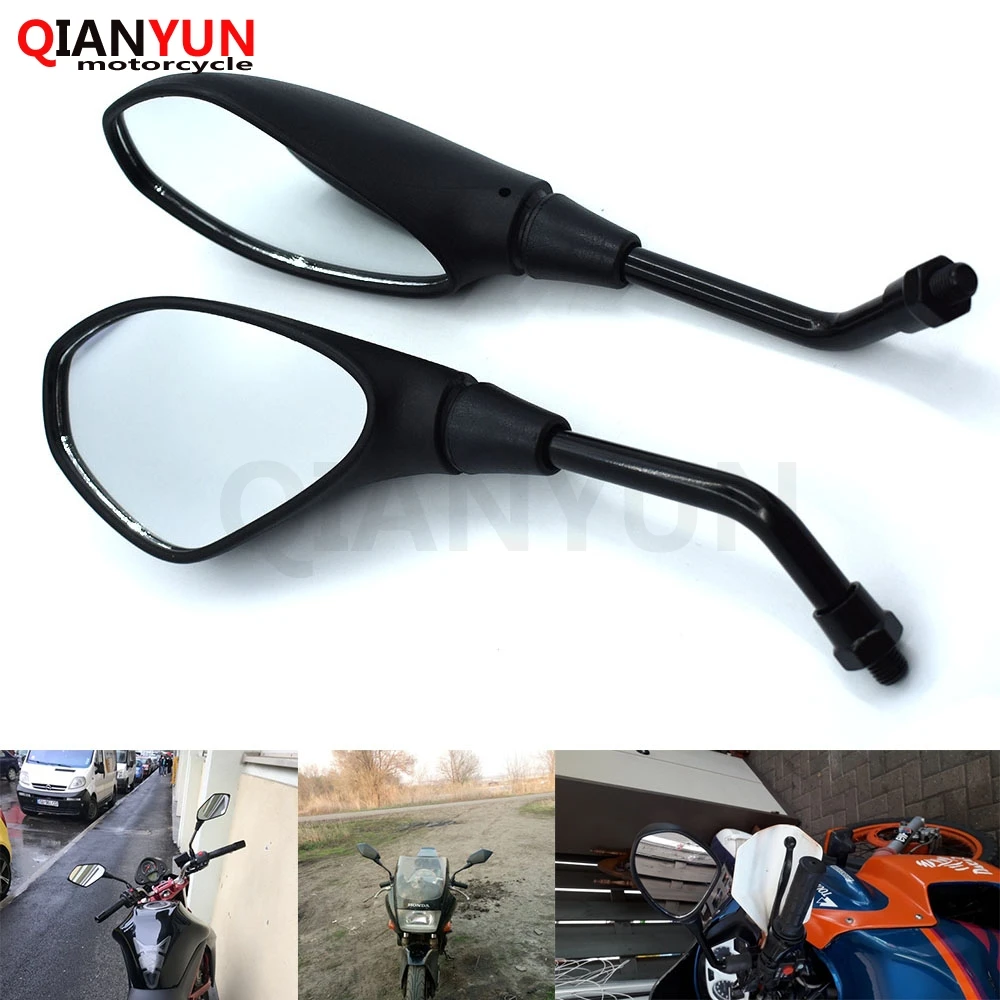 

Universal 10mm Motorcycle Rearview Mirror Left&Right Rear View Mirrors Housing Side Mirror for Suzuki SV650/S DL650 V-STROM 600