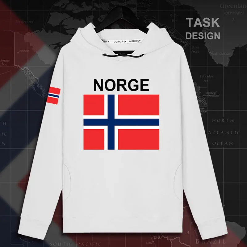 Norway Norge NOR Nordmann NO мужские толстовки с капюшоном, пуловеры, мужские толстовки, тонкая новая уличная одежда в стиле хип-хоп, новинка 02 - Цвет: hooded-white