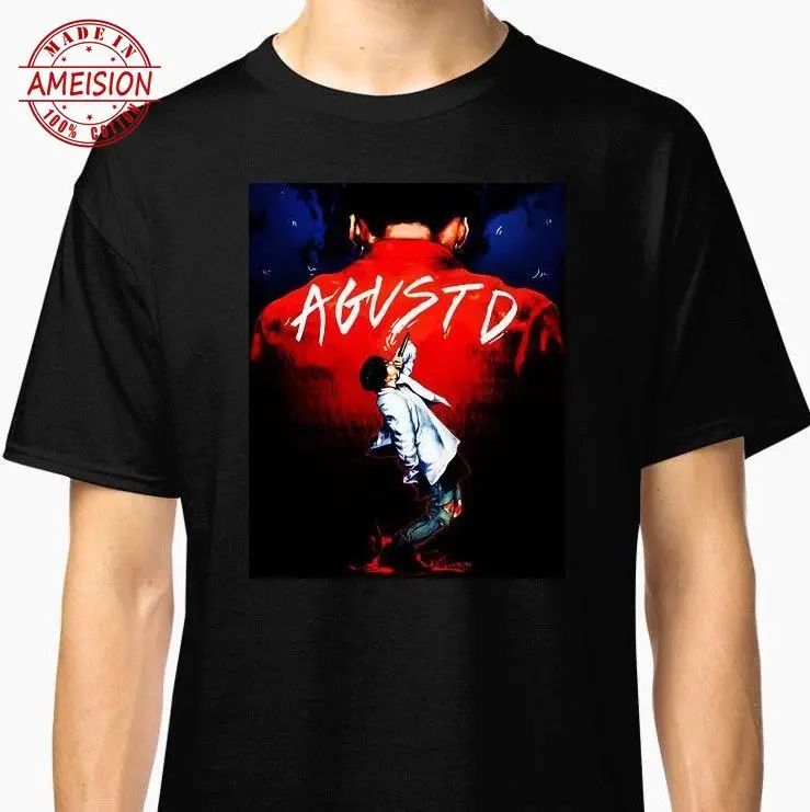 Летняя футболка AGUST D M/F AUGUST suga BTS MERCH Bangtan рубашка для мальчиков Хлопковая мужская