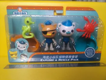 

original Octonauts action figures NEW style of explore and rescue pack kwazii child Toys 6-8cm