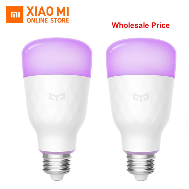 

Wholesale Original Xiaomi Yeelight Smart LED Bulb Colorful 800 Lumens 10W E27 Lemon Smart Lamp For Mi Home App White/RGB Option