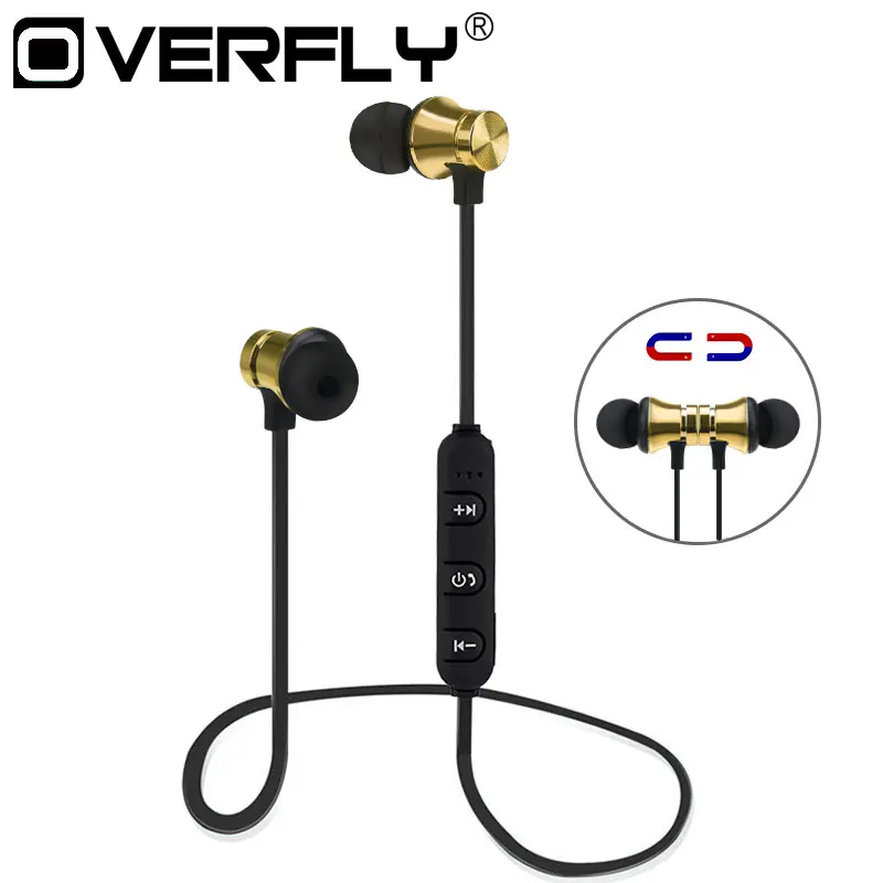 

Overfly Bluetooth 4.1 Running In-ear Sweatproof Headset Wireless Sports Bluetooth Earphone Bass Stereo with Mic for Samsung