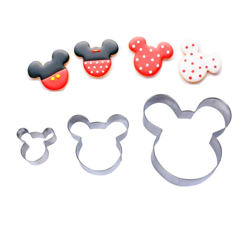 

3pcs Mouse Cookie Cutter Fast Shipping Stainless Steel Cut Biscuit Mold Cooking Tools Set Vegetable Chopper Kitchen Accessories