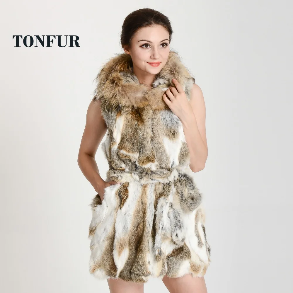 Buy New Ladies Rabbit Fur Vest Vests Real Natural