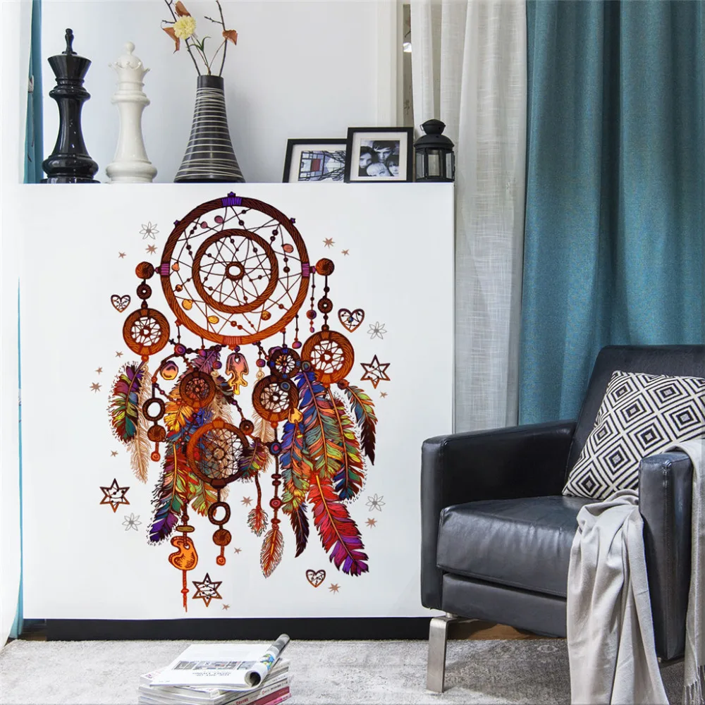 

Dream catcher beautiful decorative wall stickers children's room wall stickers decorative wall colorful decoration *C