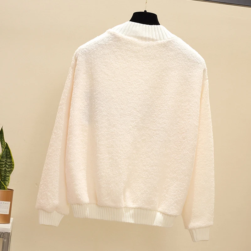 New Rabbit Pattern Keep Warm Sweatshirt Soft Plush Fashion Women Loose Tops O-neck Pullovers Wild Slim Bottom Sweatshirt NO667 New Rabbit Pattern Keep Warm Sweatshirt Soft Plush Fashion Women Loose Tops O-neck Pullovers Wild Slim Bottom Sweatshirt NO667