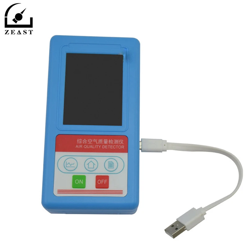 

Gas Analyzer Formaldehyde CO2 Carbon Dioxide PM1.0 PM2.5 PM10 HCHO TVOC Gas Detector Particles Monitor Air Quality Analyzer