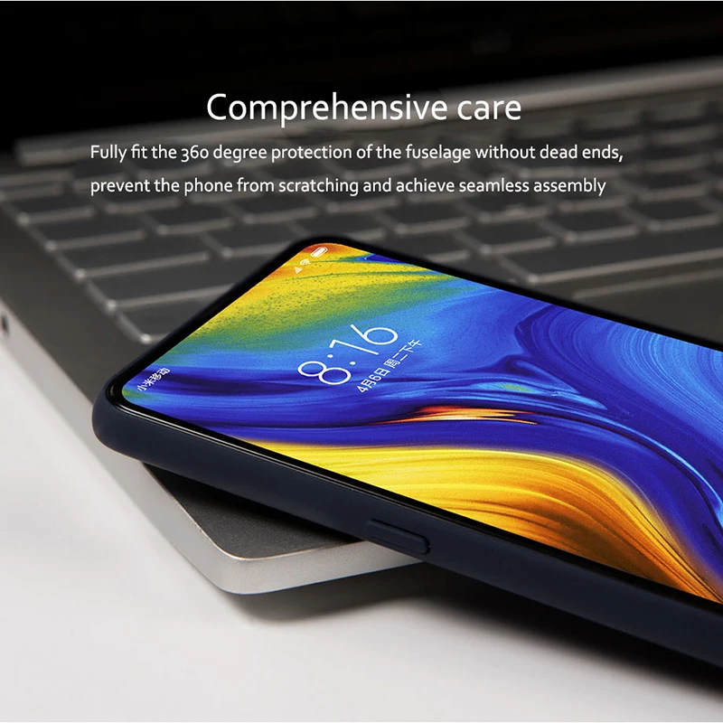 Original XiaomiCase For Xiaomi MIX 3 Hard Case PC Panting Protective Cover PET Screen Protector Minimalism Back Cover Case   (1) 
