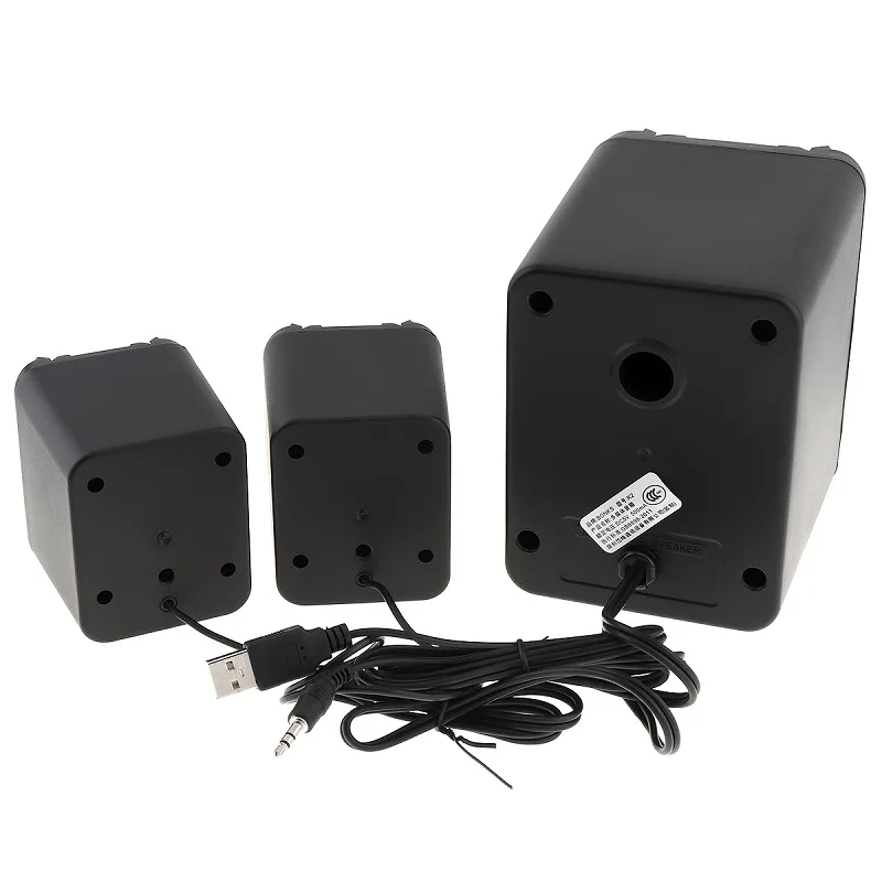 Portable Combination Speakers 3D Stereo Subwoofer PC Speaker Bass Music DJ USB Computer Speakers for Laptop Phone TV