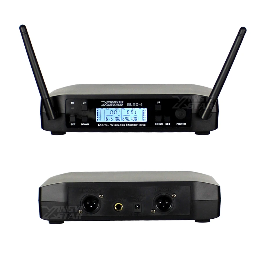 لنا محول GLXD4 المهنية UHF يده ميكروفون لاسلكي كاريوكي نظام 2 قناة استقبال ل GLXD2 BETA58A خلاط الغناء