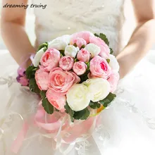 5 цветов Свадебный букет s ручной работы свадебные цветы свадебные подарки свадебный букет De Novio свадебные аксессуары