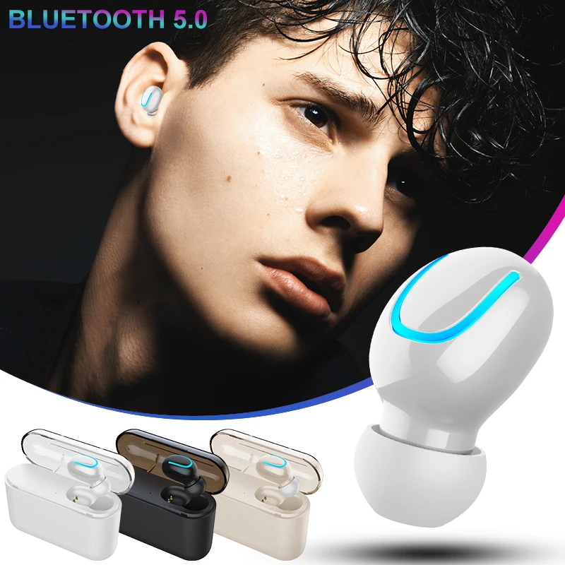 

VTIN Q23 Wireless Headphones Bluetooth 5.0 IPX5 Waterproof Single Earbuds Wireless Earphones with MIC Charging Case Auto-pairing