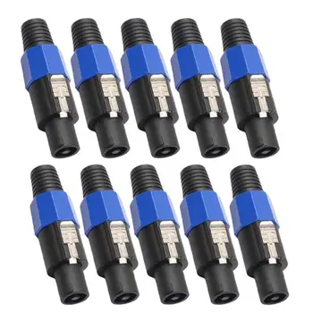 

10pcs 4-Pole NL4FC 4Pin Connector Plug Speaker Audio Ohm Female Socket Plug Support Dropshipping