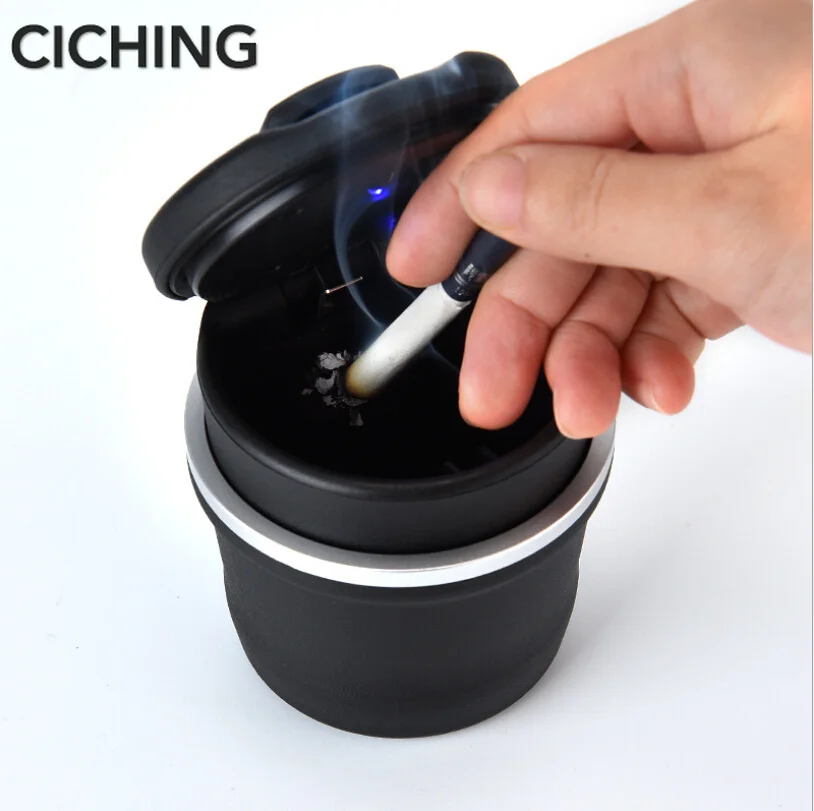 

Car styling Car ashtray Portable for Renault 2 button Clio Scenic Megane 2 Duster Sandero Captur Twingo Modus