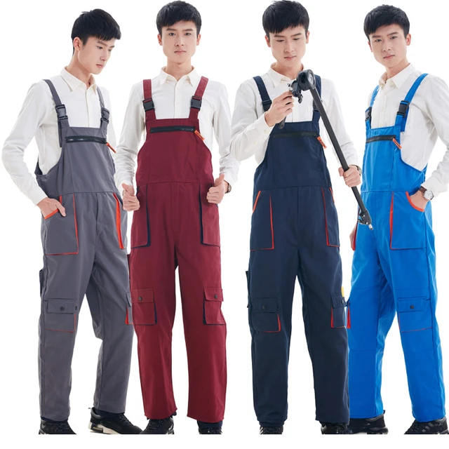 Bib Overalls Men Women Work Clothing Plus Size Protective Coveralls Strap  Jumpsuits With Pockets Uniforms Repairman Bib Pants 4x - AliExpress