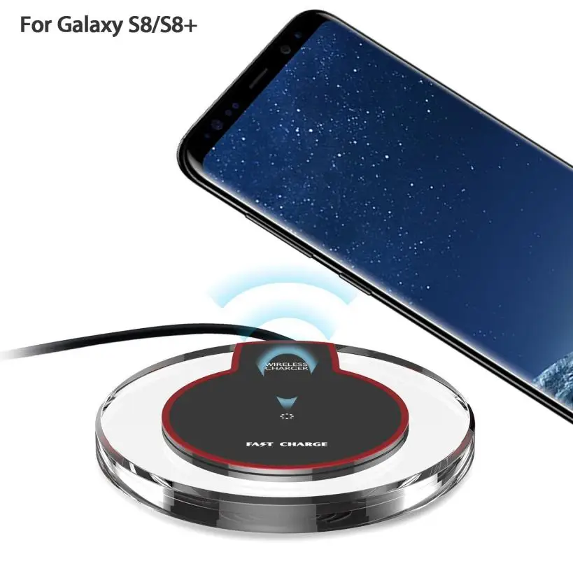Cellphone Charger Ultra-Slim Qi Fast Wireless Charging Pad For Samsung Galaxy S8/S8 Plus Mobile Charger Wireless Charger Pad @tn
