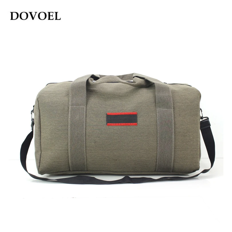 Dovoel High Quality Travel Handbag Solid Color Big Tote Carry on Luggage Durable Canvas Travel